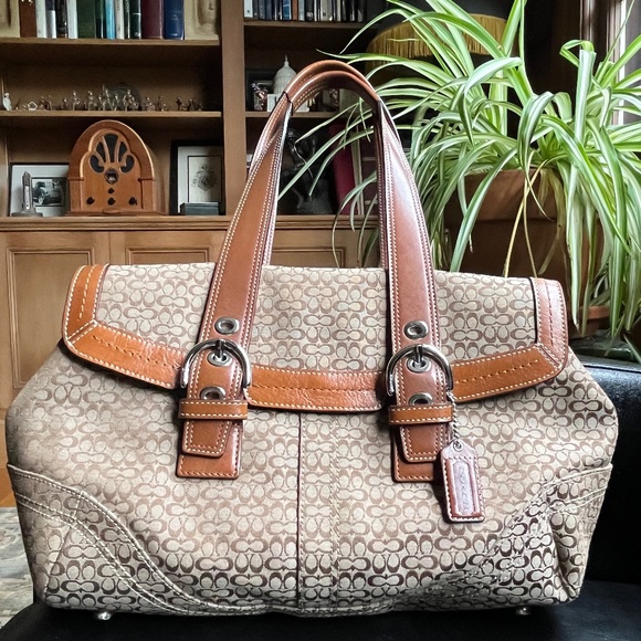 Coach Tan Satchel - Picture 1 of 8